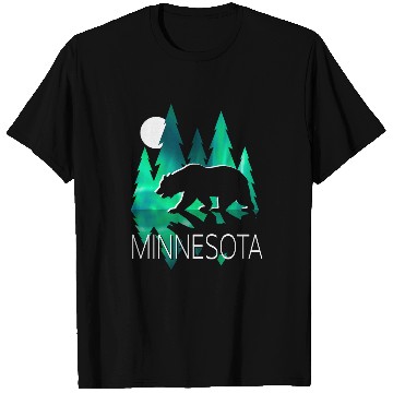 Discover Bear Pet Minnesota Wilderness With Bear Northern Lights Minnesota T-Shirts