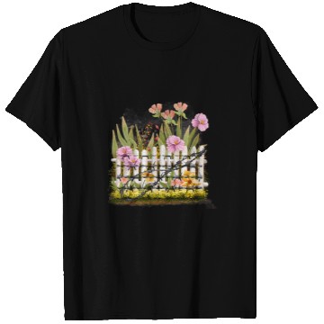 Discover Barbed Wire Garden Floral Gothic Grunge T-Shirts