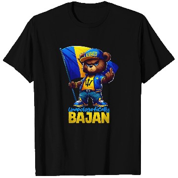 Discover Bear Pet UNAPOLOGETICALLY BAJAN Flag Barbadian Teddy Bear Barbados T-Shirts