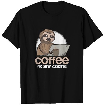 Discover Sloth Pet Computer Science Sloth Programmer Coding Gift For IT Coder T-Shirts