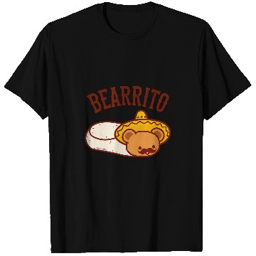 Discover Bear Pet Mexican BEARRITO Teddy Bear Burrito with Mustache T-Shirts