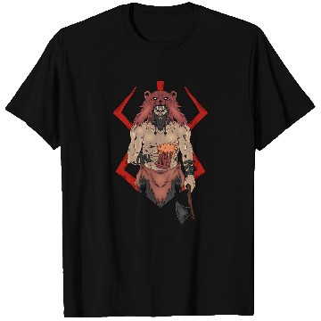 Discover Grizzly Bear Warrior Berserker Valhalla Viking T-Shirts
