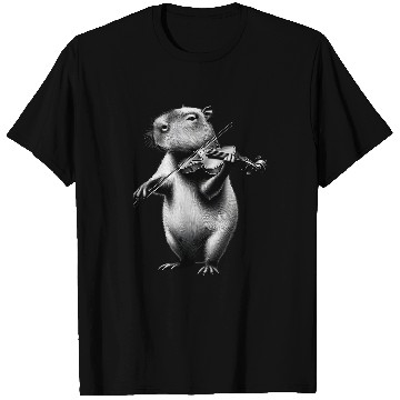 Discover capybaras Pet Playing Violin Violist Violin Player T-Shirts