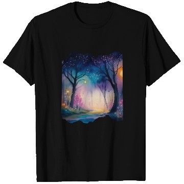 Discover Boho Chic Floral Galaxy Enchanted Forest Night Sky T-Shirts