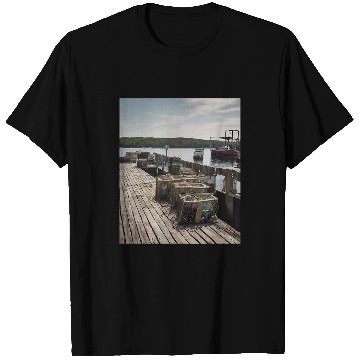 Discover Fishing Nets Lobster Traps Dock T-Shirts