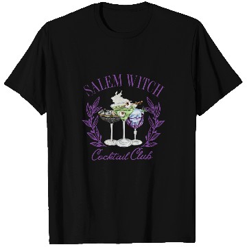 Discover Wines Fun Funny Classic Salem Witch Cocktail Club Spooky Halloween T-Shirts