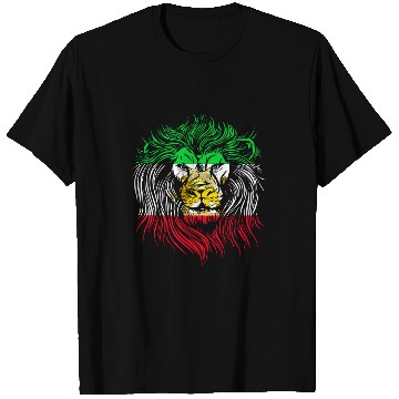 Discover Lion Pet Head Flag Iran T-Shirts