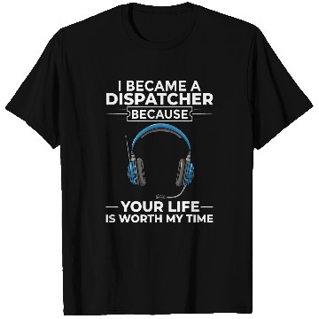 Discover 911 Dispatcher Police Yellow Line 9 T-Shirts