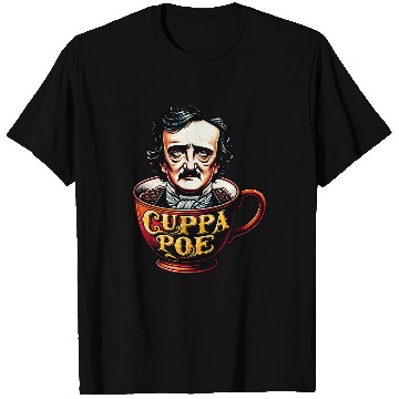 Discover Coffee Fun Edgar Allan Poe Cuppa Poe for Coffee and Tea Lovers 2 T-Shirts