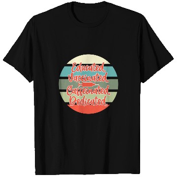 Discover Coffee Fun nurses Vaccinated Vaccinated Caffeinated Coffee Lover 2 T-Shirts