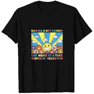 Discover Speech Therapy Language Pathology Making A Difference Retro T-Shirts