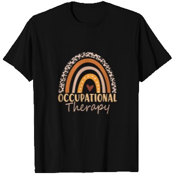 Discover Occupational Therapy OT Therapist OT Month Leopard Rainbow 4 T-Shirts