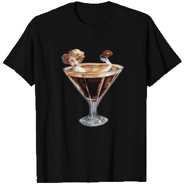 Discover Coffee Fun vintages Espresso Martini Coffee Lover Design Cold Cocktail T-Shirts