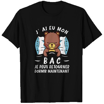 Discover Bear Pet Bachelor Congratulations BAC Bear Sleeping T-Shirts