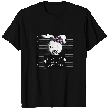 Discover Bad Rabbit Gangster Rabbit on Police Photo T-Shirts