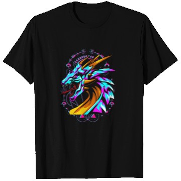 Discover Dragon Pet Japanese Tokyo Dragon Retro 80s Vaporwave Sakura T-Shirts