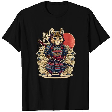 Discover Ancient Samurai Cat Japan Culture Katana 1 T-Shirts