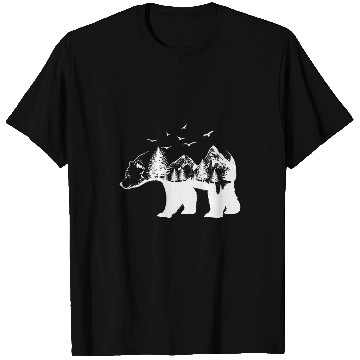 Discover Bear Pet Backprint bear wilderness mountains and wildlife T-Shirts