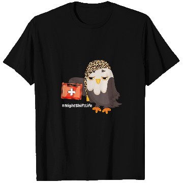 Discover Owl Pet Night Shift Nursing healthcares nurses Week Work Owl Leopard T-Shirts