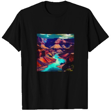 Discover Grand Canyon Liquid Color Graphic T-Shirts