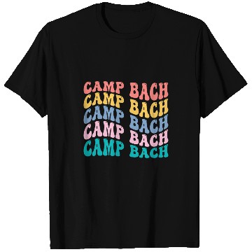 Discover Camp Bach Bridesmaid Camping Bachelorette Groovy Matching 2 T-Shirts