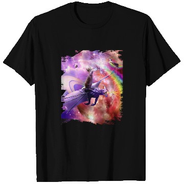 Discover Dragon Pet Rainbow Space Cat On Dragon 2 T-Shirts
