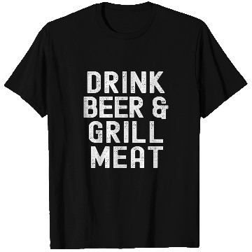 Discover Beer Fun and Grill Meat Barbecue Fathers Day Memorial Day T-Shirts