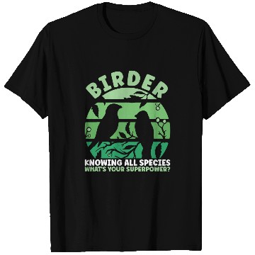Discover Birdwatcher Birder Knowing All Species Birdwatching T-Shirts
