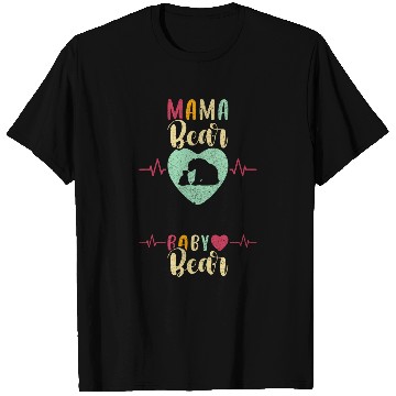 Discover Bear Pet Mama Bear Baby Bear Expecting Mom Pregnancy Reveal T-Shirts