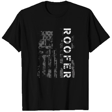 Discover Roofer US Flag Construction Worker Proud Labor Day Worker T-Shirts