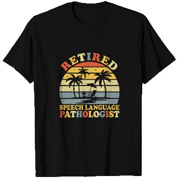 Discover Retired Speech Language Pathologist Retro SLP Speech Therapy T-Shirts
