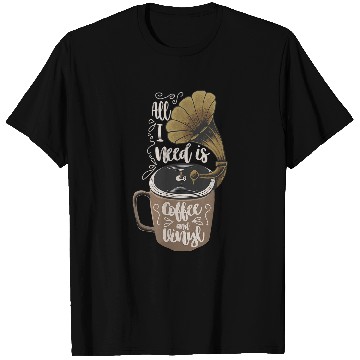 Discover Coffee Fun Vinyl Record LP Coffee Lover Art T-Shirts