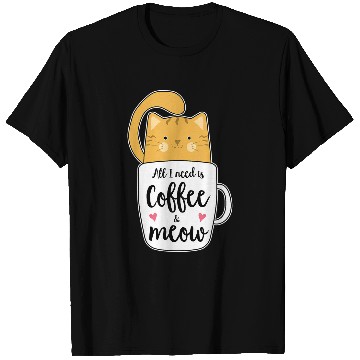 Discover Coffee Fun Orange Cat Coffee Mug Meow Cat Lover Gifts T-Shirts