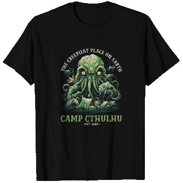 Discover Camp Cthulhu Cosmic Horror Camping Cthulhu 2 T-Shirts