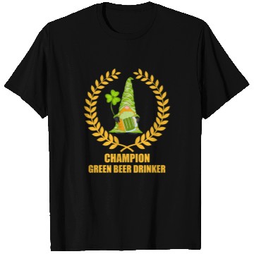 Discover Beer Fun St Patrick s day Champion green beer drinker drinking pub T-Shirts