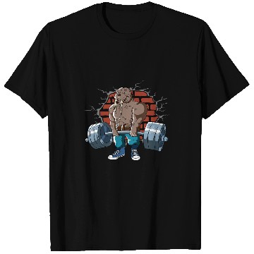 Discover Fitness Walrus doing Deadlift Workout Training Gym T-Shirts