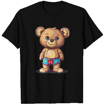 Discover Bear Pet Teddy Bear with swimming trunks for Pool Weather Lovers T-Shirts