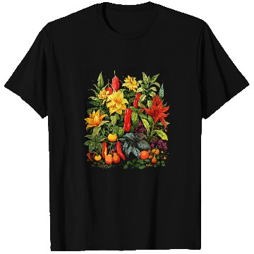 Discover Chili Hot Pepper Plants Chillis Garden Spicy Pepper T-Shirts