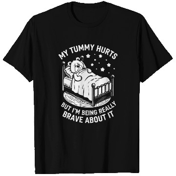 Discover Bear Pet My Tummy Hurts Bear Stomach Ache Tummy Ache Survivor IBS 2 T-Shirts