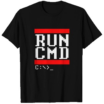 Discover Funny Nerdy Run CMD DOS Command Prompt Computer Programmer T-Shirts