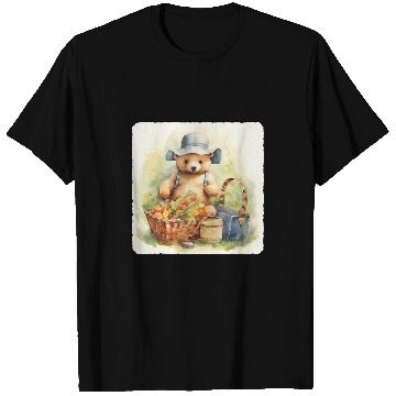 Discover Bear Pet Bear With A Picnic Basket Bear Ready For Picnic With Basket 2 T-Shirts
