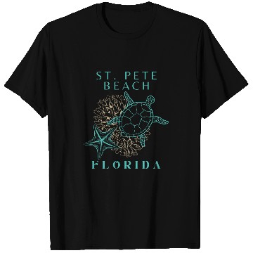 Discover Turtle Pet Coral Starfish St Pete Beach Florida T-Shirts