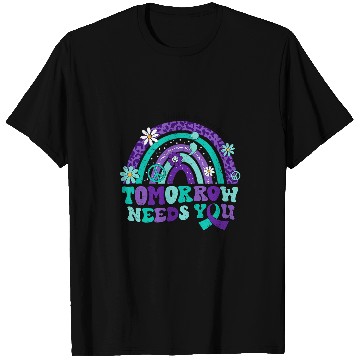 Discover Groovy Tomorrow Needs You Rainbow Leopard suicides Awareness T-Shirts