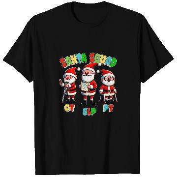 Discover Santa Squad Christmas Therapy OT SLP PT Teacher Team T-Shirts