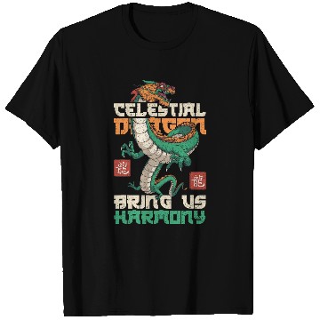 Discover Dragon Pet Celestial Dragon Bringing Us Harmony Lunar New Year T-Shirts