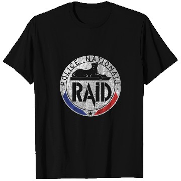 Discover Police Job RAID French Police Tactical Unit T-Shirts