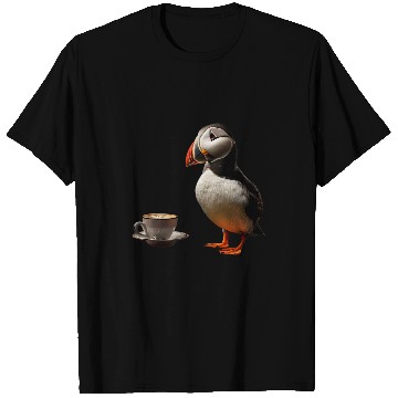 Discover Coffee Fun Atlantic Puffin Coffee T-Shirts