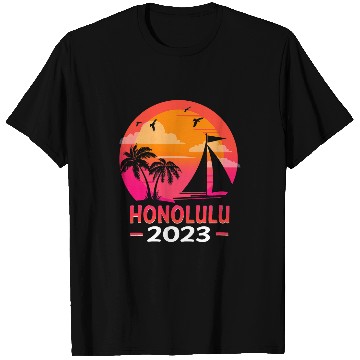 Discover Honolulu Hawaii Vacation Family Matching Trip Sailing T-Shirts