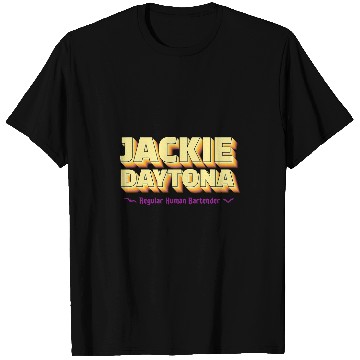 Discover Bartender Job Jackie Daytona Regular Human Bartender Retro Logo Design T-Shirts
