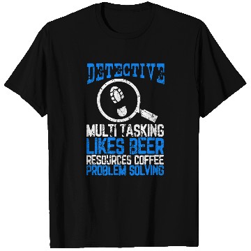 Discover Detective Multi Tasking Problem Solving Distressed Design T-Shirts